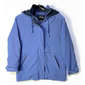 Shaver Lake Hooded Winter Coat Women's Medium Blue Mid-Length and Pockets